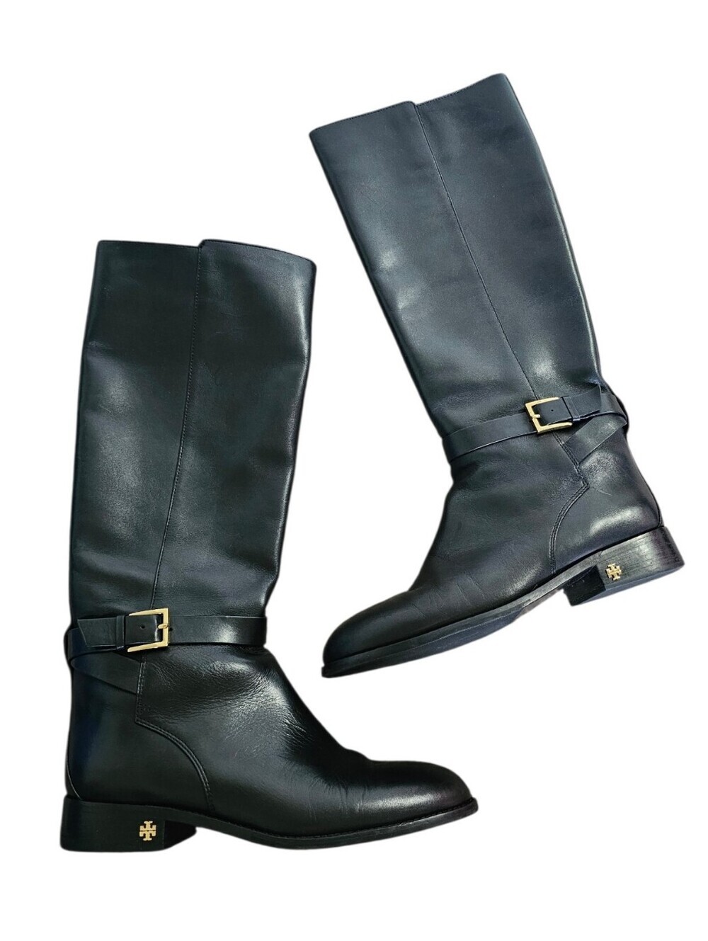 NEW Tory Burch Brooke Leather Black Knee Riding Boots Size 10